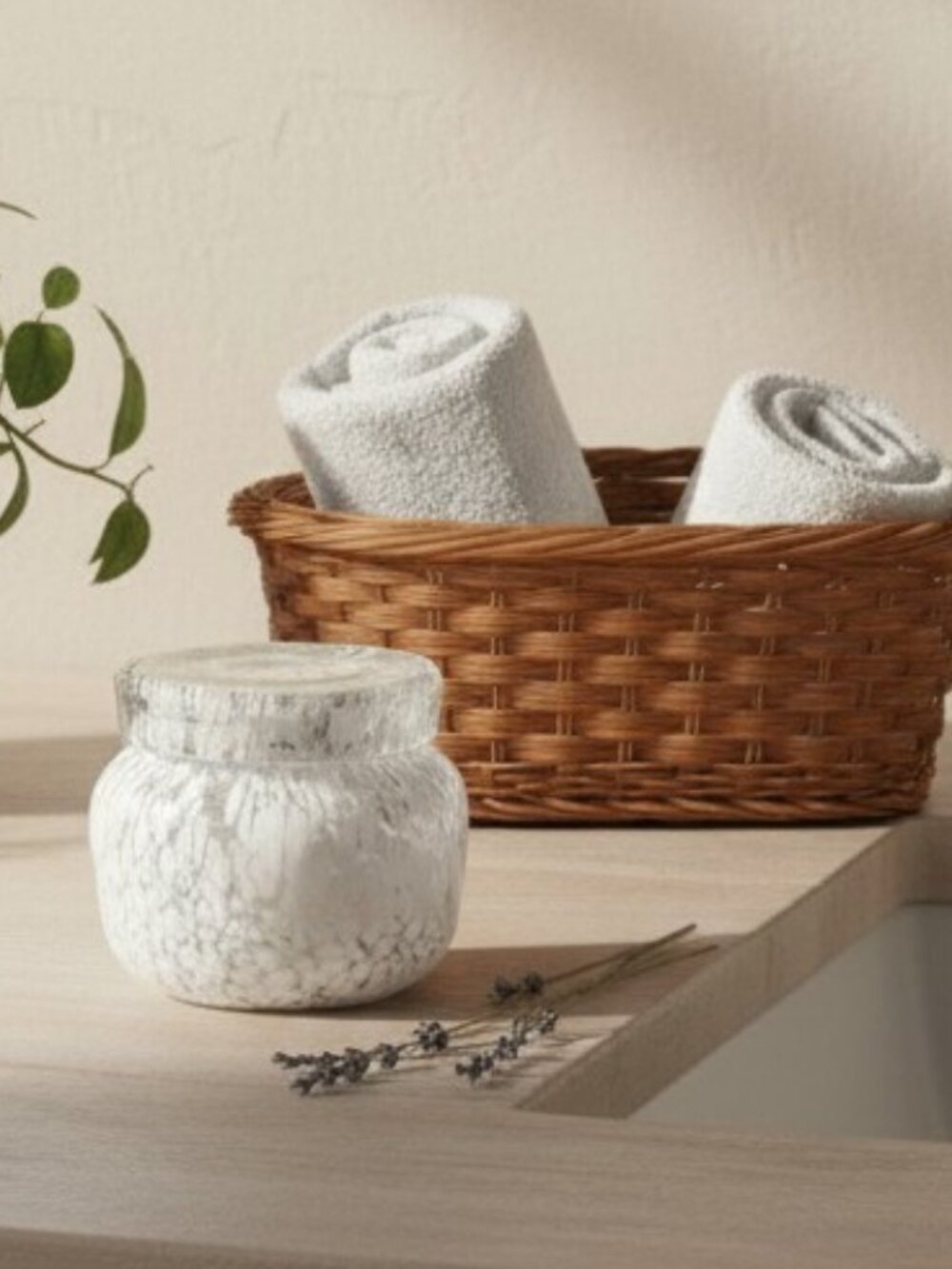 Anthropologie Glass White Crackled Lidded Jar Trinket Vanity Container